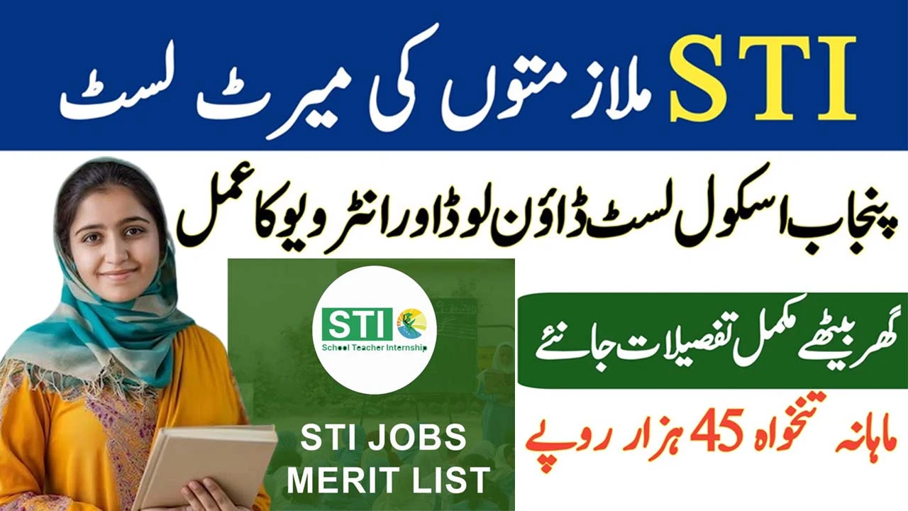 School Teacher Internship Program STI 2025 Merit list and Interview Check Online