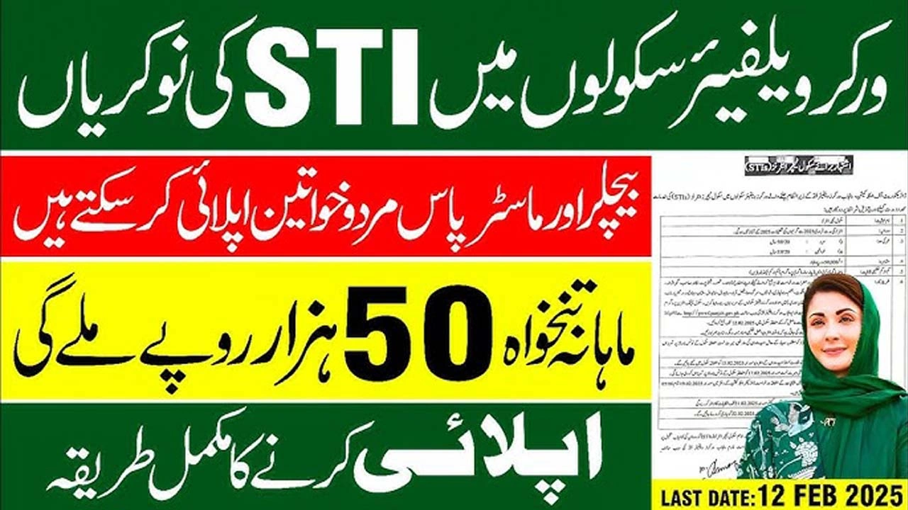 Punjab Worker Welfare Schools STI Jobs 2025 – Apply Online at pwwf.punjab.gov.pk